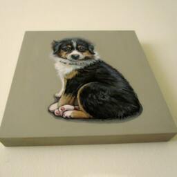 Home Decor Custom Dog Portrait, Hand Painted Acrylic Dog Painting, Pet Wall Art, Pop 11x14 Gallery Wooden Panel - thumbnail 3