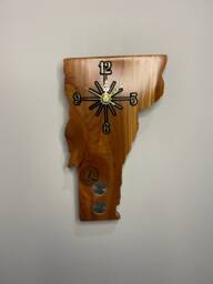 Vermont Handmade State Quarter Clock With Inlaid Quarters. Choice Of Wood. Customizable