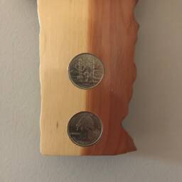 Vermont Handmade State Quarter Clock With Inlaid Quarters. Choice Of Wood. Customizable - thumbnail 3