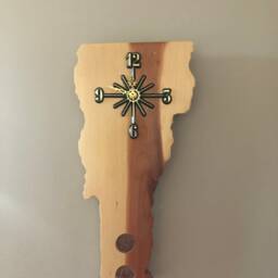 Vermont Handmade State Quarter Clock With Inlaid Quarters. Choice Of Wood. Customizable - thumbnail 2