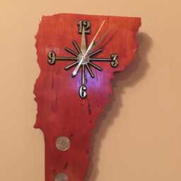 Vermont Handmade State Quarter Clock With Inlaid Quarters. Choice Of Wood. Customizable - thumbnail 4