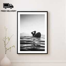 Coastal Surfing Bondi Beach Australia Photo Print, Fine Art Photography Prints, Ocean Wave Surfboard Framed Wall Art, Surfer Poster Print - thumbnail 1