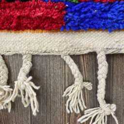 Handmade Beni Ourain Rug Artistic Moroccan Wool Tribal Rug - thumbnail 4