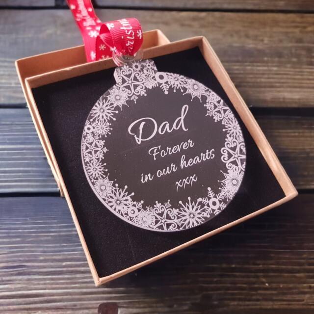 Personalised Memorial Christmas Bauble Tree Decoration - Perfect Way To Remember A Loved One This - image 1