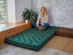 Window Seat Cushion, Floor Cushion Couch, Tufted Pillow, Water Repellent Bench Custom Velvet - thumbnail 1