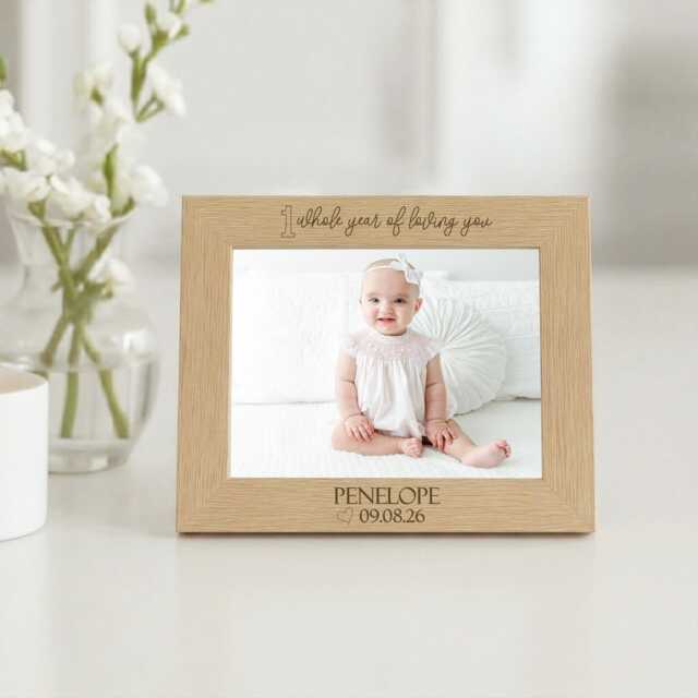 First Birthday Photo Frame Personalised 1st Keepsake - image 1
