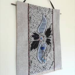 Good Luck Fabric Wall Hanging W Eye Symbol - thumbnail 2