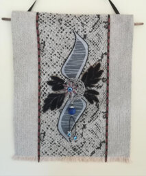 Good Luck Fabric Wall Hanging W Eye Symbol - thumbnail 1