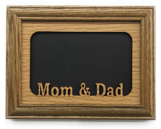 Mom & Dad Picture Frame - 5x7 Holds 4x6 Photo Father's Day Gift - image 1