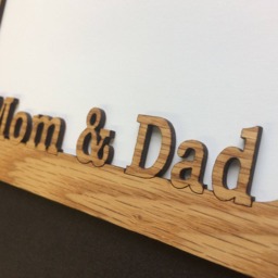 Mom & Dad Picture Frame - 5x7 Holds 4x6 Photo Father's Day Gift - thumbnail 3