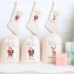 Personalised Christmas Santa Stockings - Decor, Gifts For Kids, Family Gifts - thumbnail 3