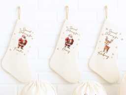 Personalised Christmas Santa Stockings - Decor, Gifts For Kids, Family Gifts - thumbnail 1