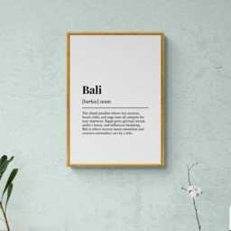 Bali Funny Definition Indonesia Gift Wall Art Print - thumbnail 3