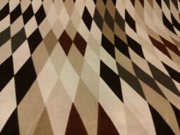 Curtain Panel White Beige Brown Lozenges Geometric Modern House Decor Cafe Curtain Kitchen Valance , Pillow Runner Napkins Great Gift - thumbnail 1