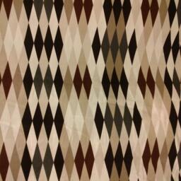 Curtain Panel White Beige Brown Lozenges Geometric Modern House Decor Cafe Curtain Kitchen Valance , Pillow Runner Napkins Great Gift - thumbnail 2