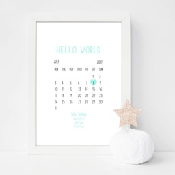 Hello World - Personalised Print - Welcome To The Newborn Gift - Birth Details Print - thumbnail 3