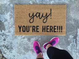 Yay You're Here Doormat - thumbnail 1