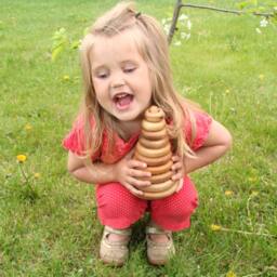 Handmade Wooden Stacking Rings Montessori Baby Toy - thumbnail 3
