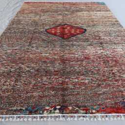 striped Gabbeh Rug 6x10 Multicolor Afghan Hand Knotted Veg Dyes Wool Area Rug, Modern Boho Oriental Turkmen Large Living Room - thumbnail 3