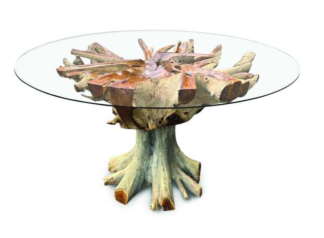 Lombok Round Dining Table With 150cm Glass Top - image 1