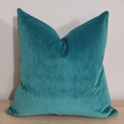 Floral Velvet Cushion Cover Fauvist Peacock Print - 45 X 45 cm - thumbnail 3