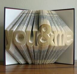 "Altered Book/Boyfriend Gift Girlfriend - Paper Anniversary First -""You & Me"