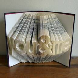 "Altered Book/Boyfriend Gift Girlfriend - Paper Anniversary First -""You & Me" - thumbnail 2