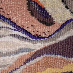 Handmade Fiber Art Wall Hanging - Colorful Boho Tapestry With Fringe - thumbnail 2