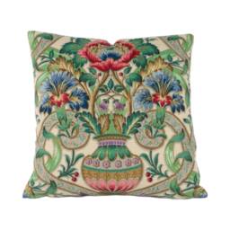 Sanderson - Cascacs Biscuit/Leaf Green Cushion Cover Throw Pillow Designer Home Decor - thumbnail 2