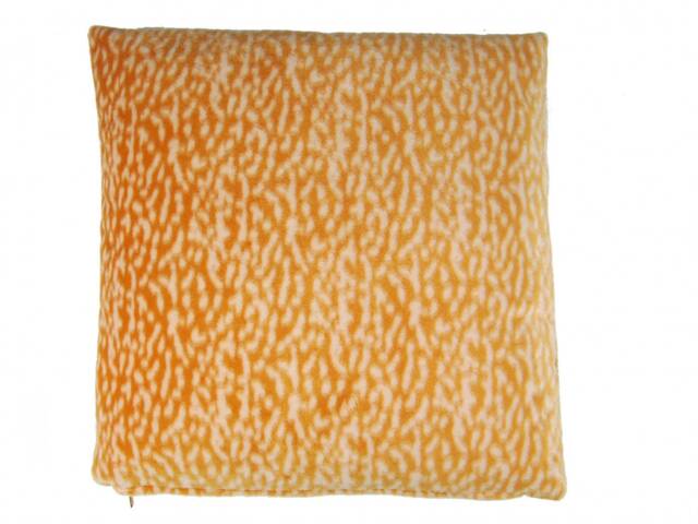 Decorative Cushion Pillow Miniblings 37x37cm Fluffy Velor Leo Lionpard Print Orange - image 1