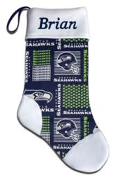 Personalized Nfl Seattle Seahawks Football Christmas Stocking Embroidered