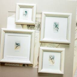 5x5 Or 6x6 Inch Square Simple Cottage-Style Rounded Bead Profile - White With Pale Stone-Grey Inner Photo Frame Deluxe Quality - thumbnail 3