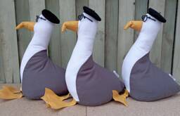 Eddie The Seagull Doorstop/Bookend -Diy Flat Packed-Funny Doorstop-Coastal Decor-House Warming-Beach Life-Unique Gift-Birds-Grey-White - thumbnail 1