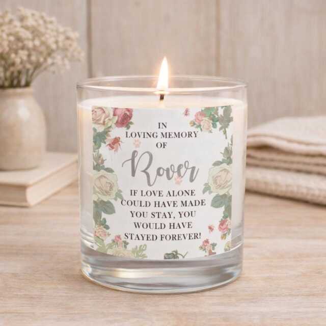 Personalised Pet Loss Candle, Memorial Remembrance Gift, Remember Loved One Pets, Candle, Loving Memory - image 1