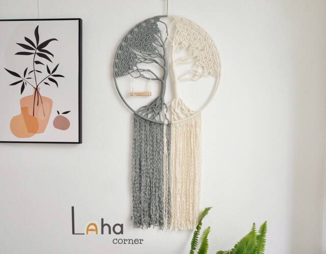 Macrame Tree Of Life Wall Decor Spiritual Home Art - image 1