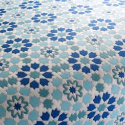 Majorelleoutdoor Fabric By The Meter, Turquoise Pattern, Garden Jab, 2 Colors - thumbnail 3