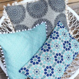 Majorelleoutdoor Fabric By The Meter, Turquoise Pattern, Garden Jab, 2 Colors - thumbnail 2
