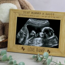 From The Bump Gift, Personalised Baby Scan Photo Frame, Message Bump, Mum To Be, Dad Be Pregnancy Reveal Picture Frame - thumbnail 2