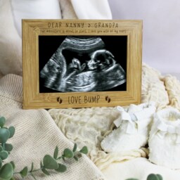 From The Bump Gift, Personalised Baby Scan Photo Frame, Message Bump, Mum To Be, Dad Be Pregnancy Reveal Picture Frame - thumbnail 3