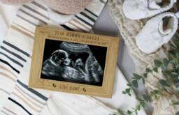 From The Bump Gift, Personalised Baby Scan Photo Frame, Message Bump, Mum To Be, Dad Be Pregnancy Reveal Picture Frame - thumbnail 1