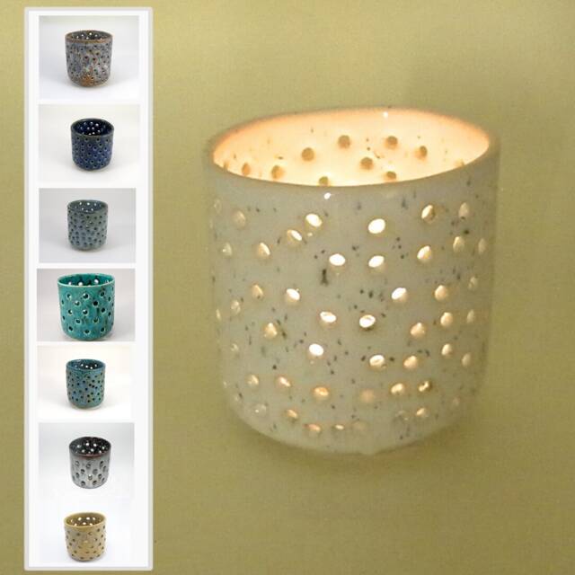 Handmade Ceramic Tea Light Holder Pottery Candle Holder, Choose Your Glaze - image 1