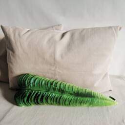Velvet Anthurium King Veitchii Leaf Pillow - Large Tropical Cushion Botanical Home Decor & Plant Lover Gift - thumbnail 2