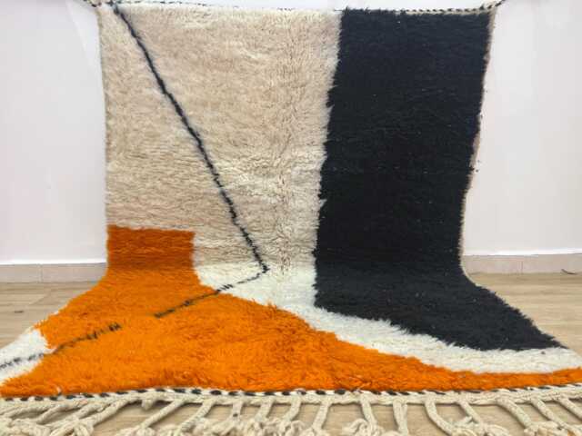 Moroccan Rug 4x6 , Handmade Rug, Colorful Rug For Living Room - Wool Berber Azilal Bedroom Beni Ourain Gifts - image 1