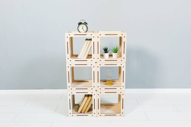 Square Shelves, Loft Shelf, Geometric Shelves, Custom Bookcase, Housewarming Gift, Modular Shelving, Shelves - image 1