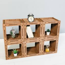 Square Shelves, Loft Shelf, Geometric Shelves, Custom Bookcase, Housewarming Gift, Modular Shelving, Shelves - thumbnail 2