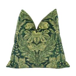Gp & J Baker - Lapura Velvet Emerald Elegant Indienne Inspired Cushion Cover Handmade Throw Pillow Designer Home D??cor - thumbnail 1