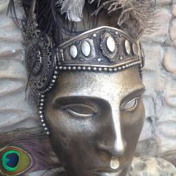 Bronze Roman Mask Masquerade Costume Party Mask - thumbnail 2