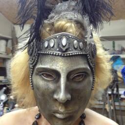 Bronze Roman Mask Masquerade Costume Party Mask - thumbnail 4