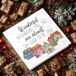 Personalised Christmas Decoration - Wonderful Neighbours Gift Custom Bauble Stocking Filler Eve Box - thumbnail 2