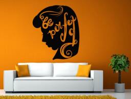 Be Perfect Girl Woman Hair Shop Salon Style Wall Or Window Sticker Decal Vinyl Fathead Mural Decor L1974 - thumbnail 1